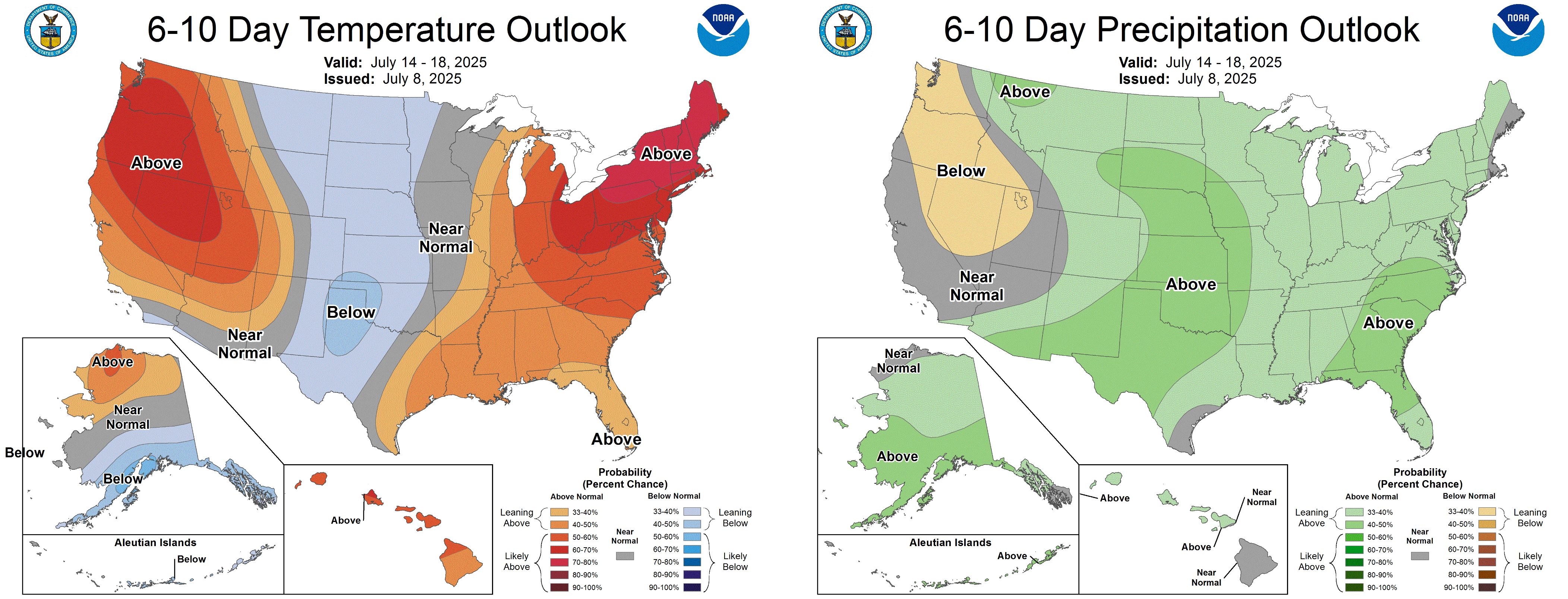 NOAA 6-10 day forecasts.